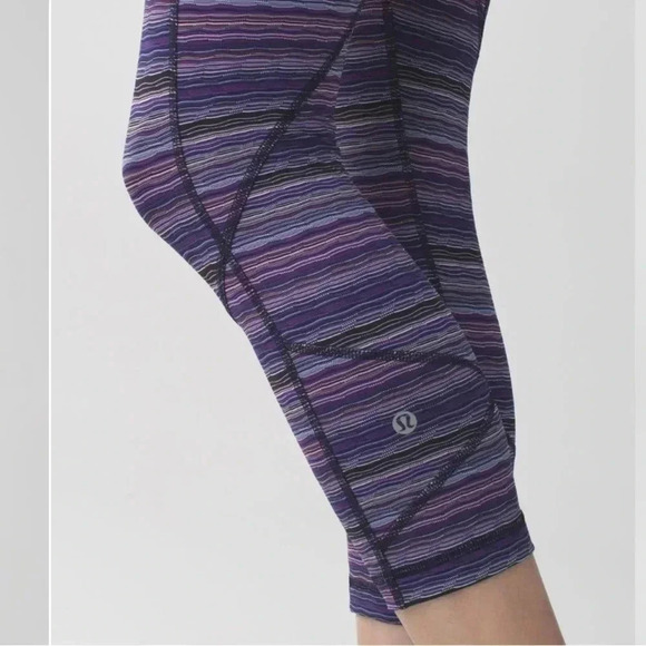 Lululemon Pace Rival Crop Size 4 Space Dye Twist Ultra Violet Multi/Naval Blue - Picture 7 of 14